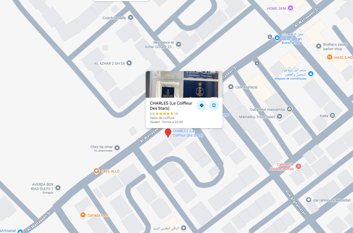 Localisation Hair Ivoire - Riad Oulfa, Casablanca