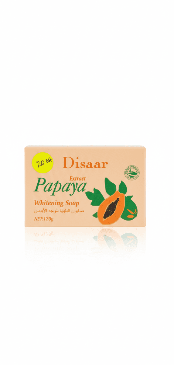 Disaar Papaya Whitening Soap — Soins salon Hair Ivoire Casablanca